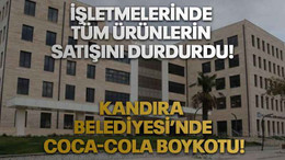 Kandıra Belediyesi’nde Coca-Cola boykotu!